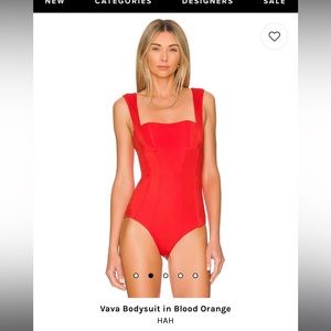 HAH bodysuit blood orange